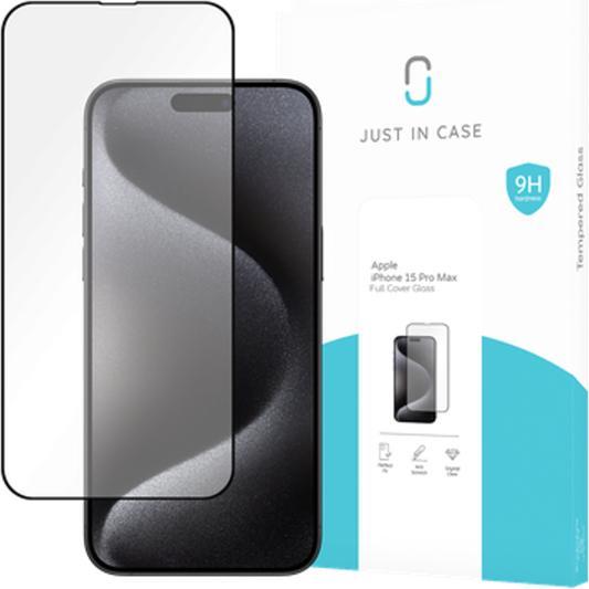 Immagine prodotto Just in Case Proteggi schermo in vetro temperato da bordo a bordo Apple iPhone 15 Pro Max (1 Pezzo/i, Apple iPhone 15 Pro Max)