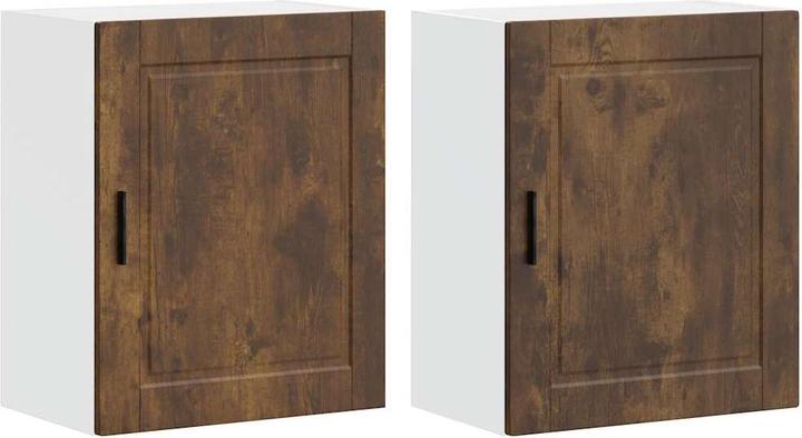 Immagine prodotto VidaXL Pensili da cucina 2 pezzi. Materiale in legno di quercia affumicata Porto (50 x 31 x 60 cm)