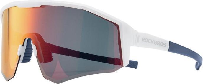 Productafbeelding Rockbros SP297 polariserende fietsbril - wit (Wit met blauwe slapen, Oranje)