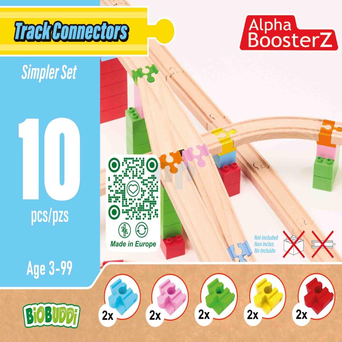 Thumbnail - Alpha BoosterZ TrackConnectors - Simpler Set ( Bio-Einfache-Schienen- & Steine-Verbinder)