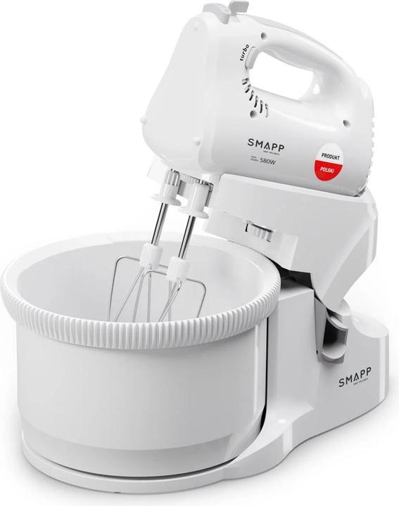 Produktbild Smapp Handmixer Mixer mit Schüssel 451.66 2 Schüsseln weiss Sicher einkaufen mit Lieferung nach Hause (580 W)