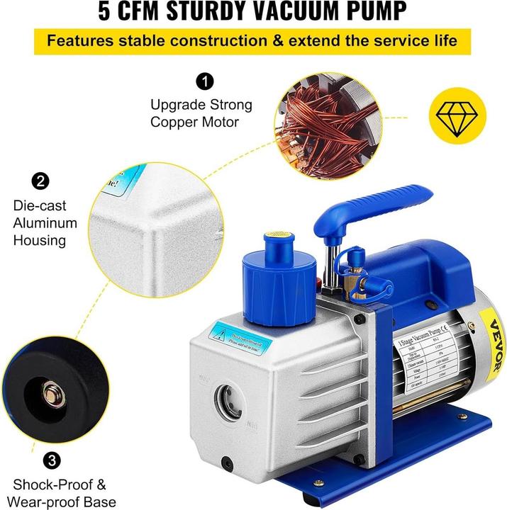 Image du produit Vevor Pompa a Vuoto con Camera (19 l)