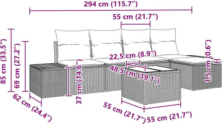 Produktbild vidaXL Gartensofa-set