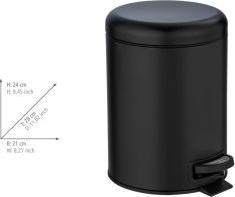 Image du produit Wenko Leman seau à cosmétique 5,0 l noir (5 l)