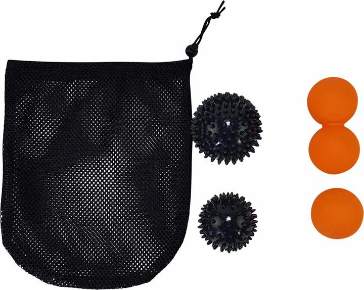 Actual product image Tunturi Massage Ball Set mit Aufbewahrungsnetz