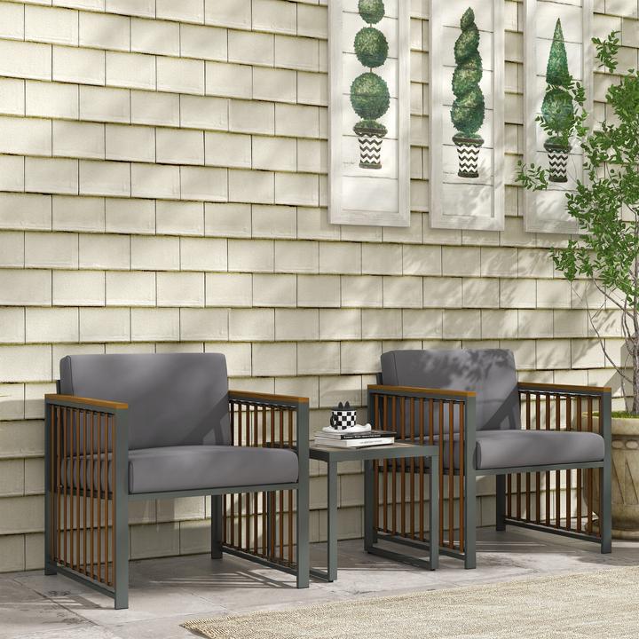 Actual product image Outsunny Garden furniture set with seat cushion