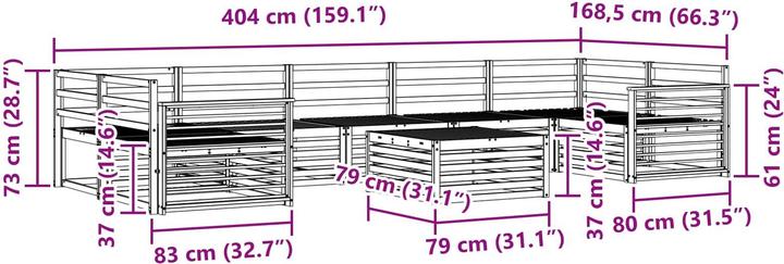 Produktbild vidaXL Outdoor-Sofa