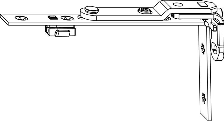 Maco Swivel hinge top AS/PVC angled hinge design 120 kg silver (52462)