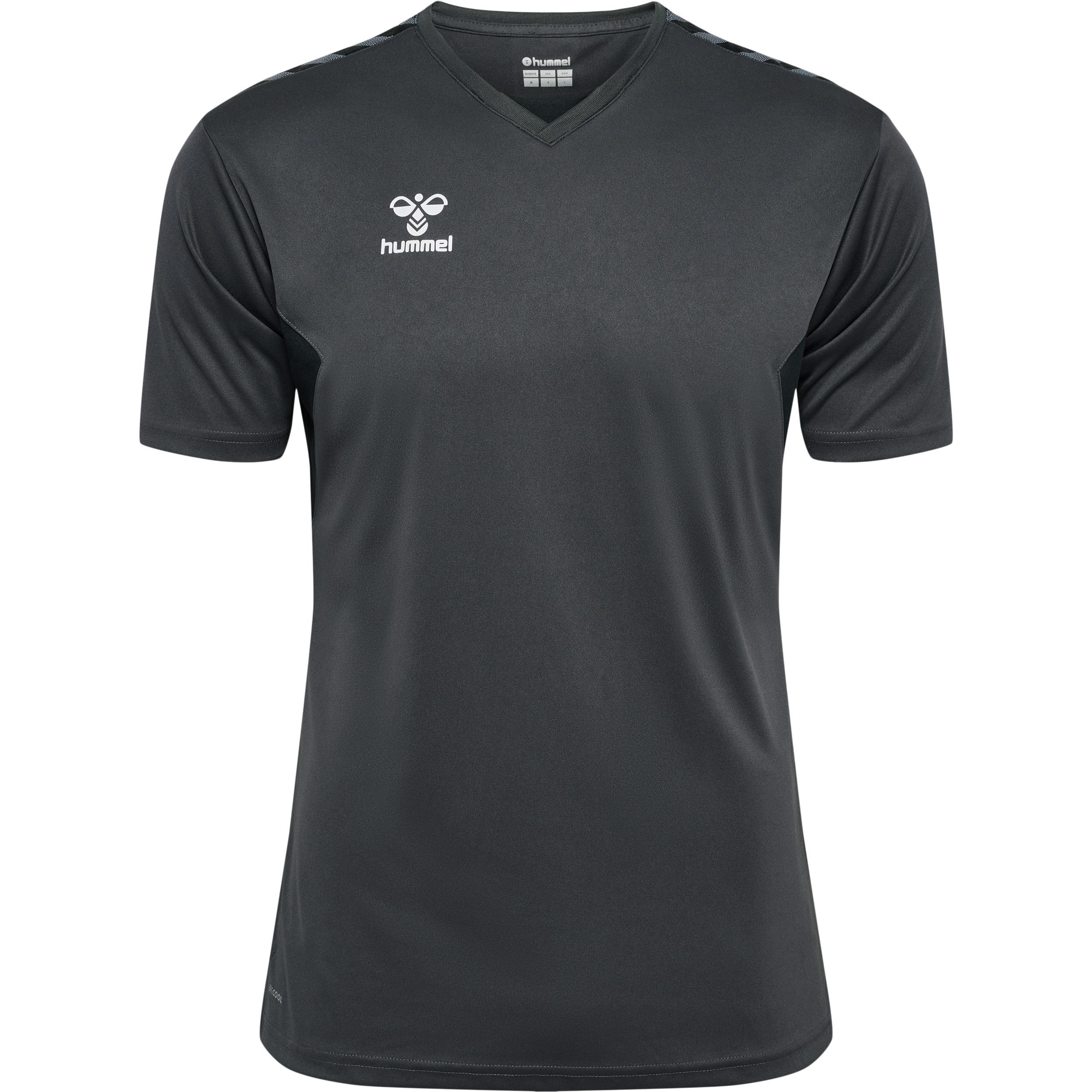hummel, Herren, Sportshirt, Hmlauthentic Pl Jersey S/S (XL), Grau, XL