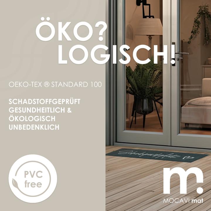 Produktbild Mocavi Schuhparkplatz mit Herz anthrazit waschbar (30 x 100 cm)