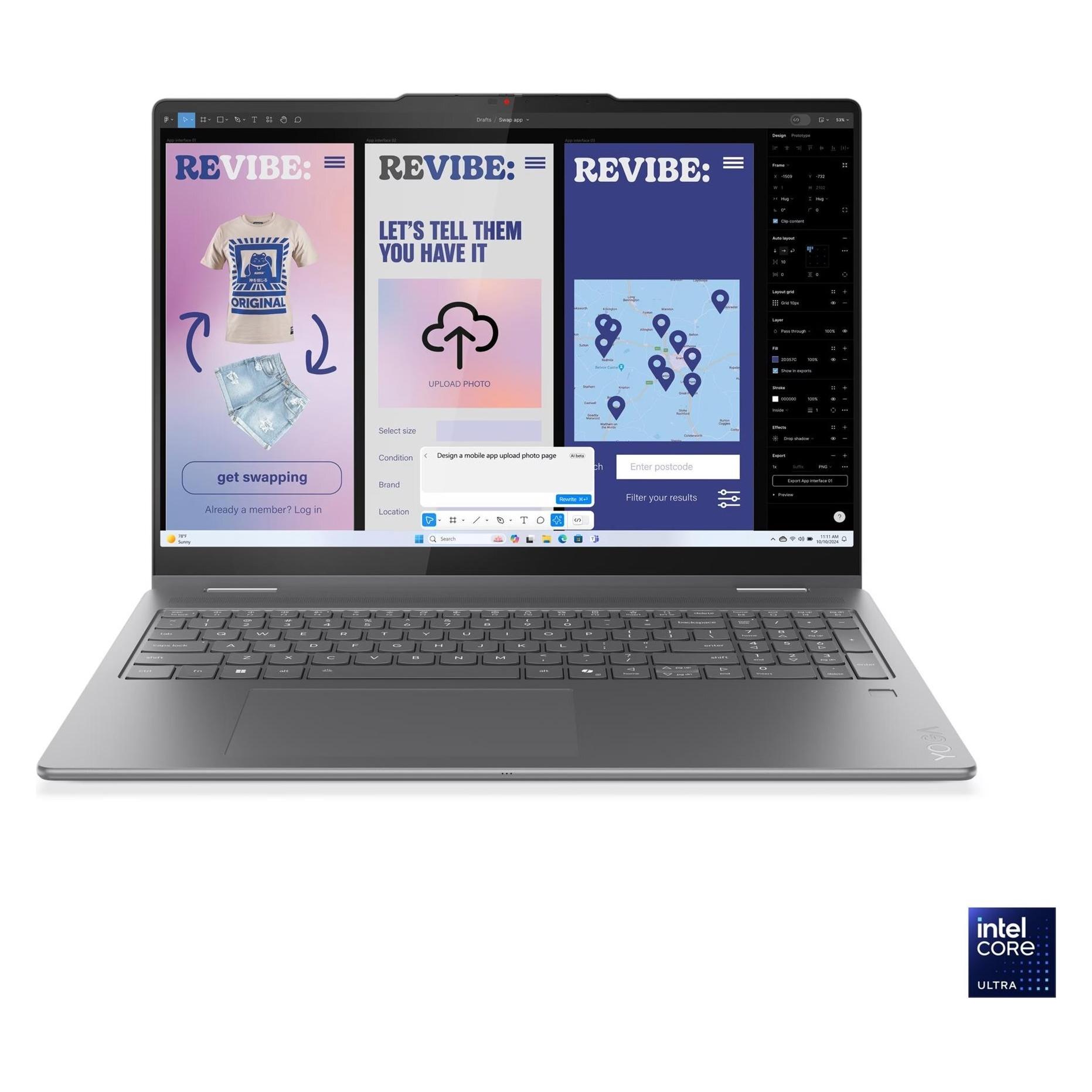 Lenovo Yoga 7 2-in-1 (16", 1000 GB, 32 GB, DE, Intel Core Ultra 7 258V), Notebook, Grau