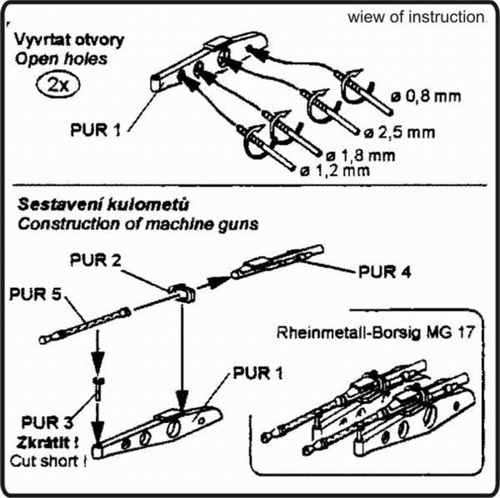 Actual product image CMK MG-17 German machine guns 7.92 mm