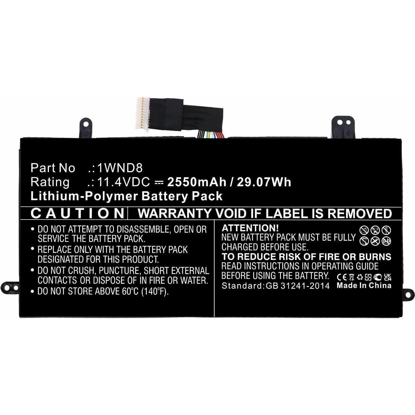 CoreParts Laptop Battery for Dell (2550 mAh), Notebook Akku