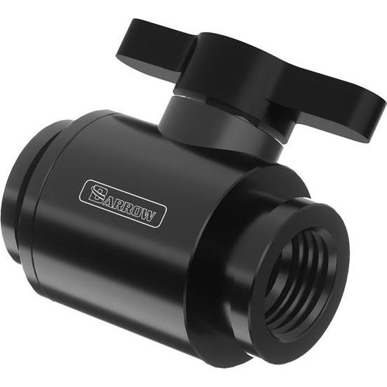 Barrow Ball Valve (10mm) G1/4 Zoll Kugelhahn, schwarz - schwarz, Wasserkühlung Anschluss, Schwarz