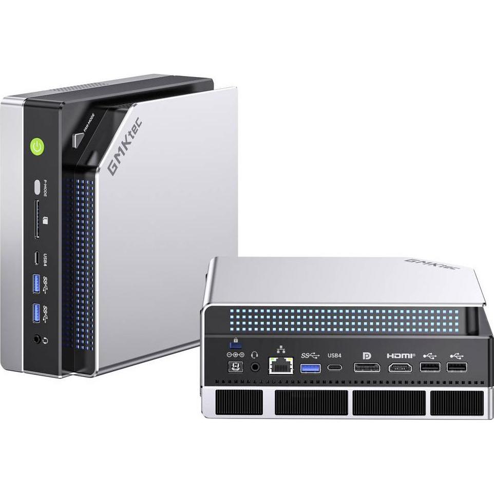 GMKtec Mini PC Mini PC, AMD Ryzen™ AI Max+ 395 (64+1TB @DDR5X, WIN 11 Pro) 8K (1000 GB, 64 GB, AMD Ryzen AI Max+ 395), PC, Nero, Argento