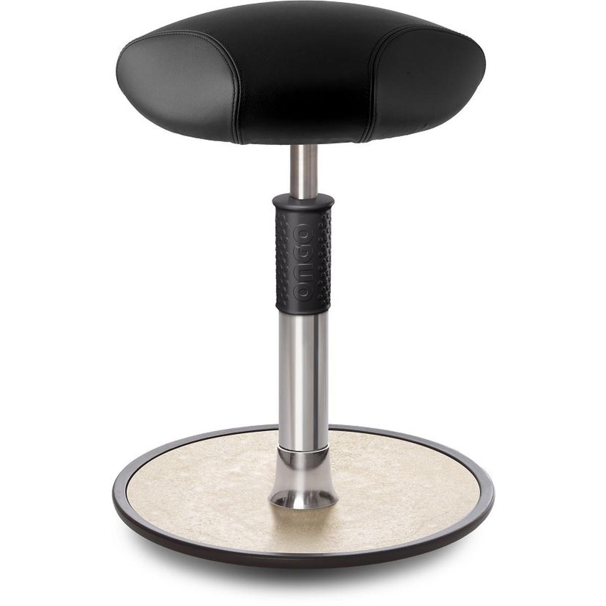 Ongo, Bürostuhl, Sitz- Stehhocker Free Regular Triangel Boxmark Leder schwarz chrom /creme