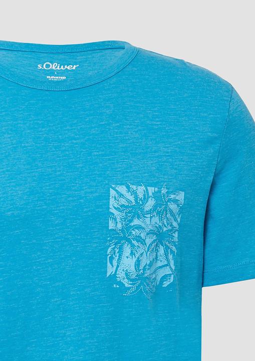 Produktbild S.Oliver T-Shirt Meliertes T-Shirt aus Baumwollmix mit Artwork (XL)