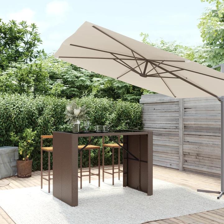 Produktbild vidaXL Bartisch mit Glasplatte (145 x 80 x 110 cm)