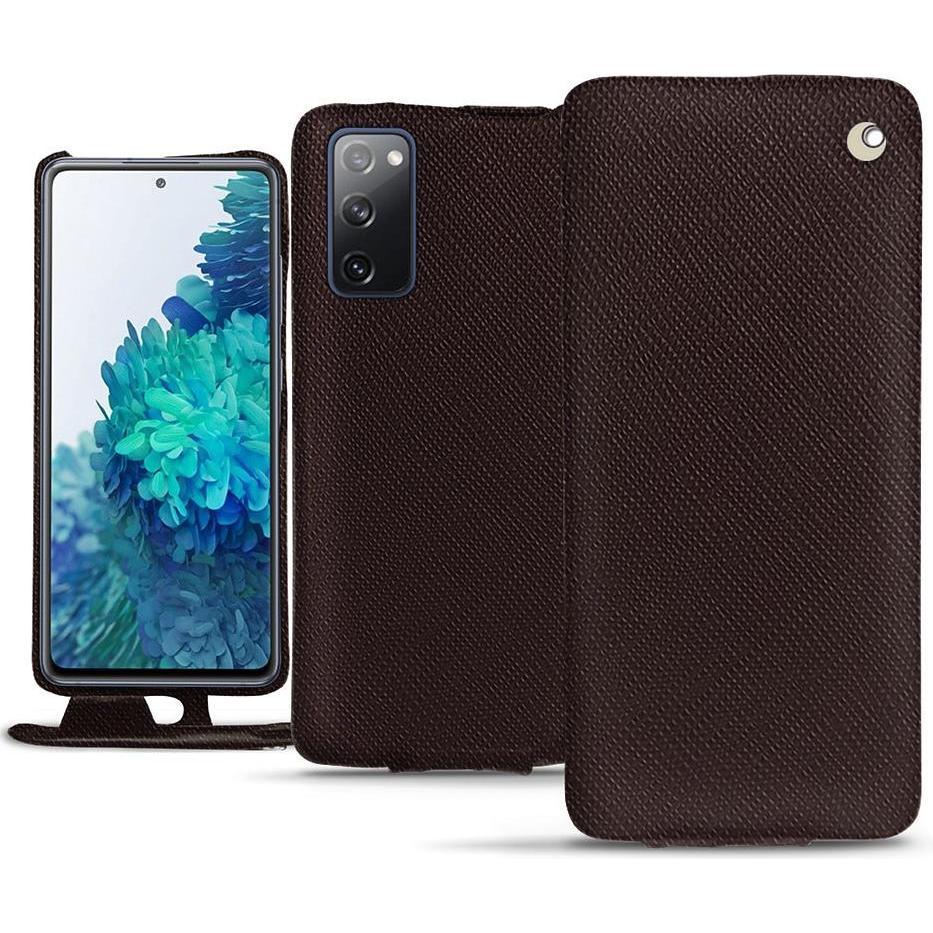 Thumbnail - Noreve Lederschutzhülle vertikal (Samsung Galaxy S20 FE), Smartphone Hülle, Braun
