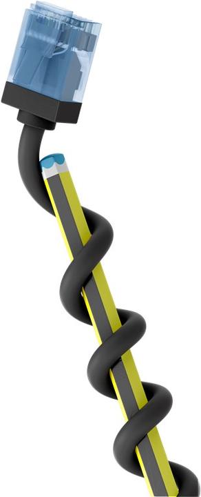 Produktbild Goobay Ultraflexibles CAT 6A Patchkabel, slim, U/UTP, schwarz (U/UTP, CAT6a, 5 m)