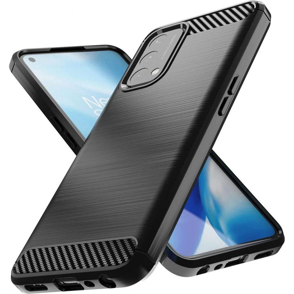 Hurtel Carbon Case Flexible cover for OnePlus Nord N200 5G black (OnePlus Nord N200 5G), Smartphone Hülle, Schwarz