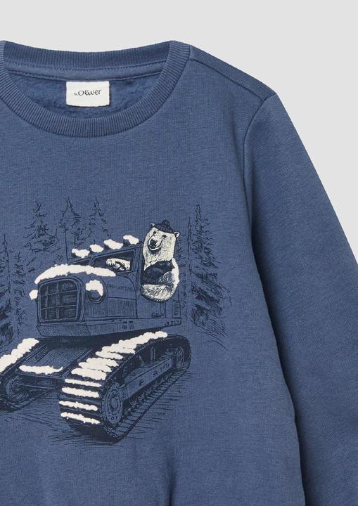 Produktbild s.Oliver Sweatshirt Sweatshirt mit Frontprint und kuscheliger Innenseite (92)