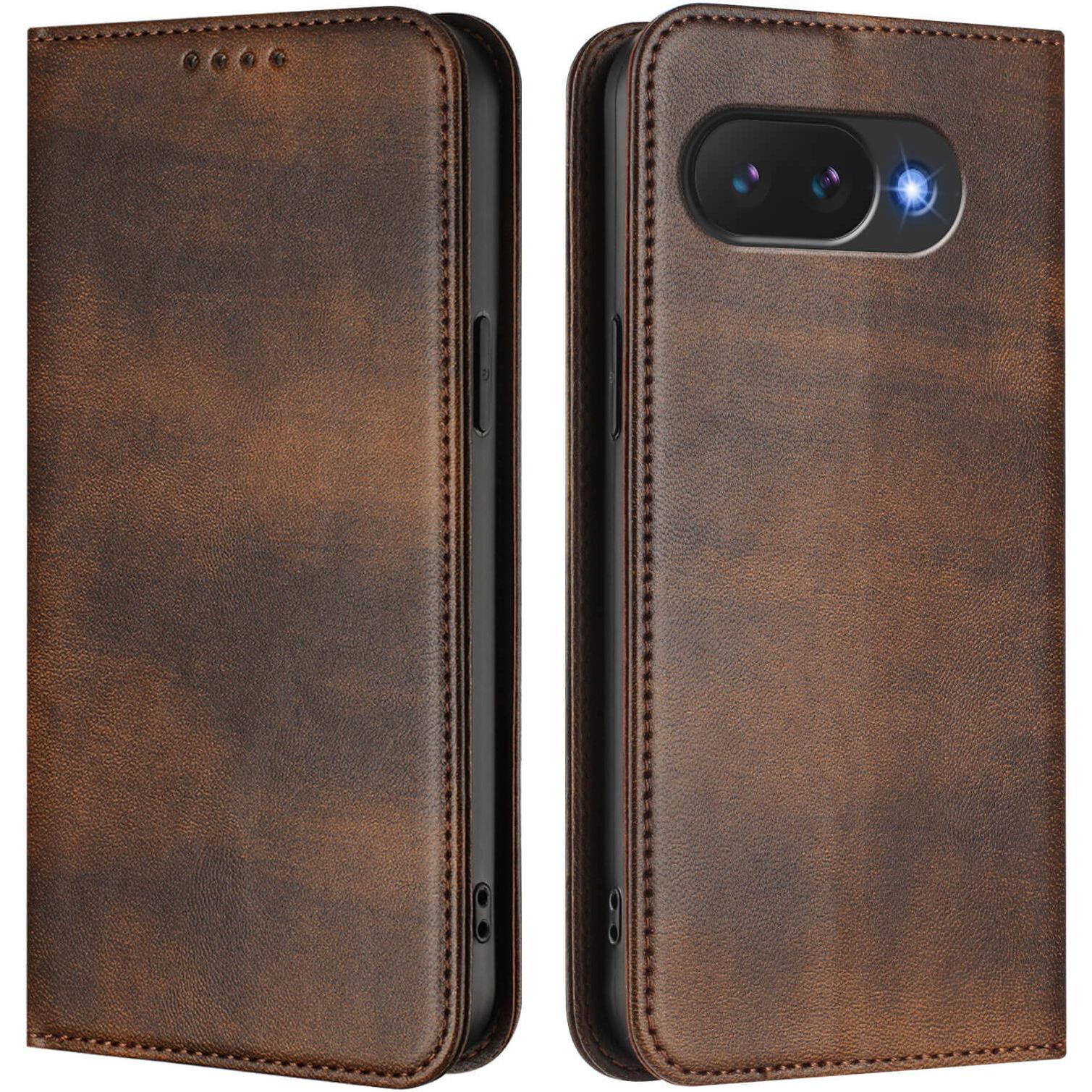 Cover-Discount Google Pixel 10a - Flip Case mit RFID Blocker (Google Pixel 10a), Cover smartphone, Marrone