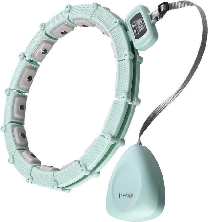 Produktbild HMS HHM14 HULA HOOP Žalias MAGNETISCH MIT GEWICHT + ZÄHLER (43 cm, 380 g)