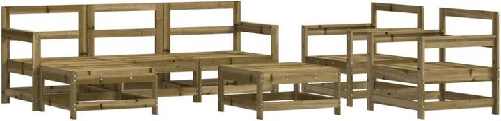 Actual product image vidaXL 7-tlg. Garten-Lounge-Set Kiefernholz Imprägniert,Material