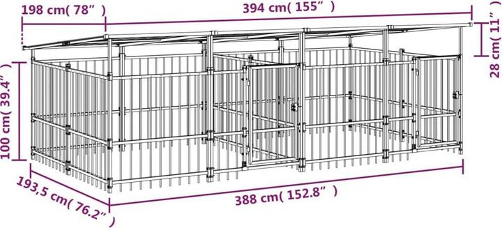 Produktbild vidaXL Onawa (Hundezwinger)