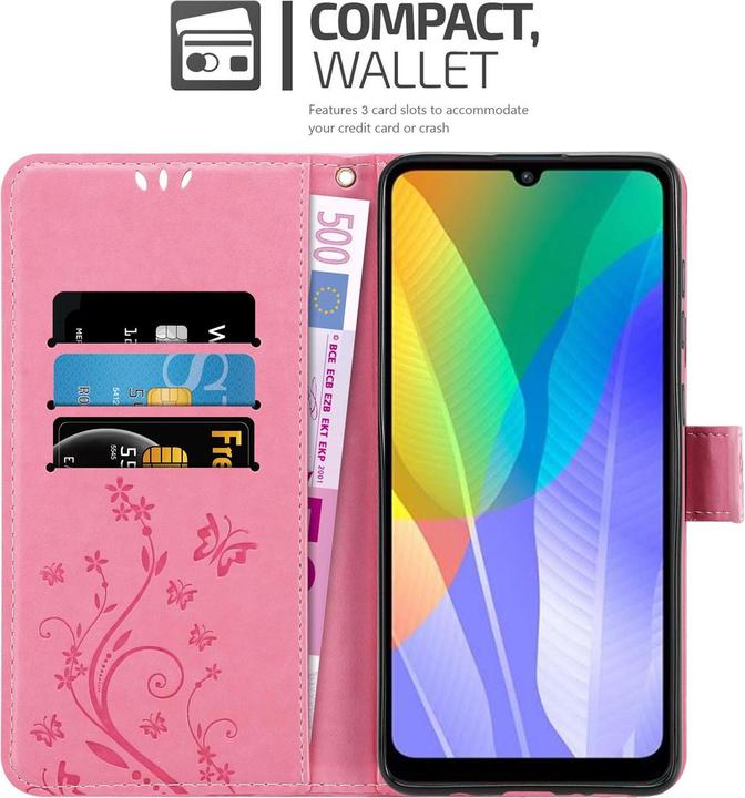 Actual product image Cadorabo Flower Book Cover (Huawei Y6p)