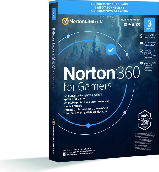 Image du produit Norton 360 Gamer (3 Utilisateur, 12 mois)