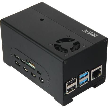 Image du produit Joy-it Joy it Boîtier en aluminium Convient pour : Raspberry Pi, StromPi 3 y compris compartiment à piles