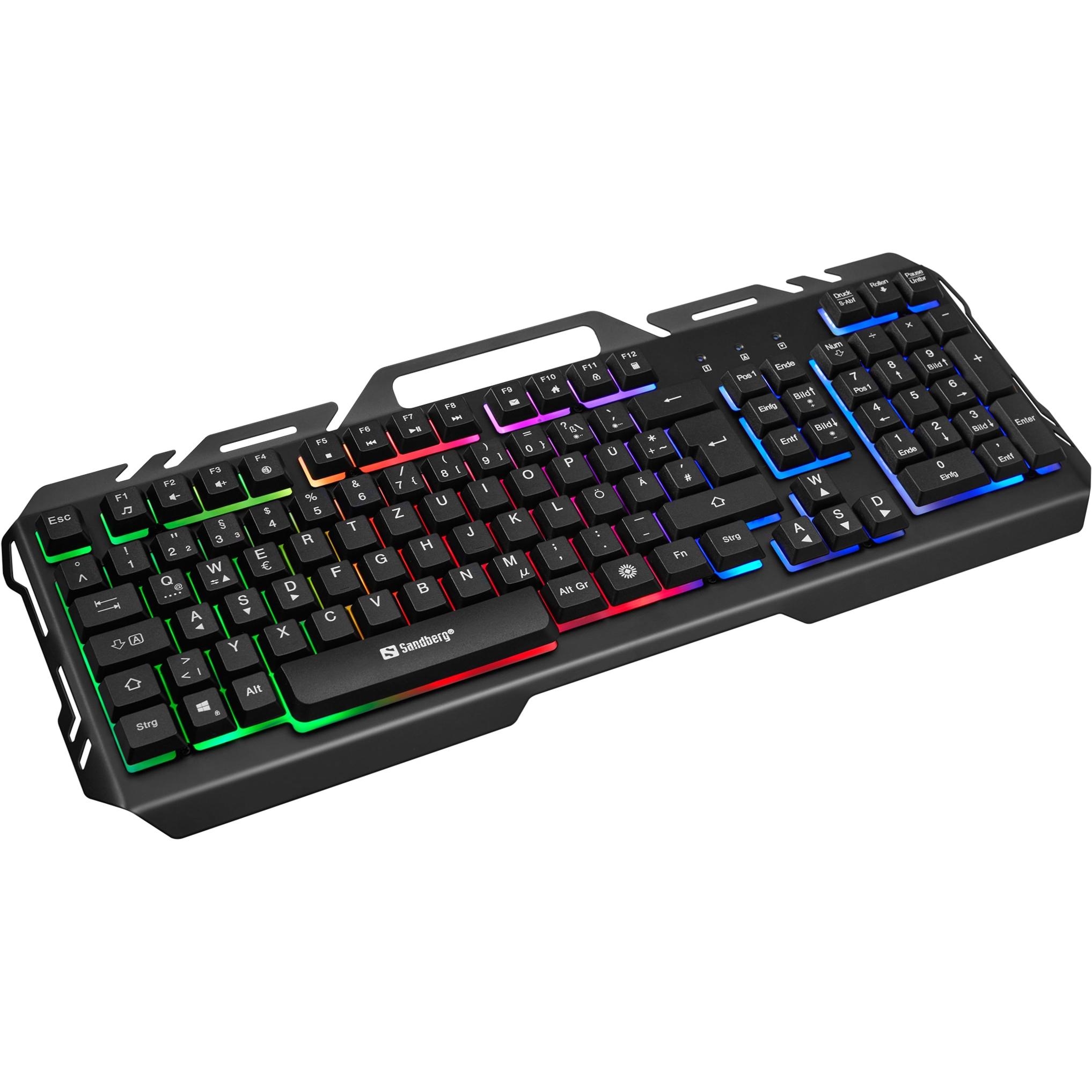 Sandberg IronStorm (DE, Kabelgebunden), Tastatur, Schwarz