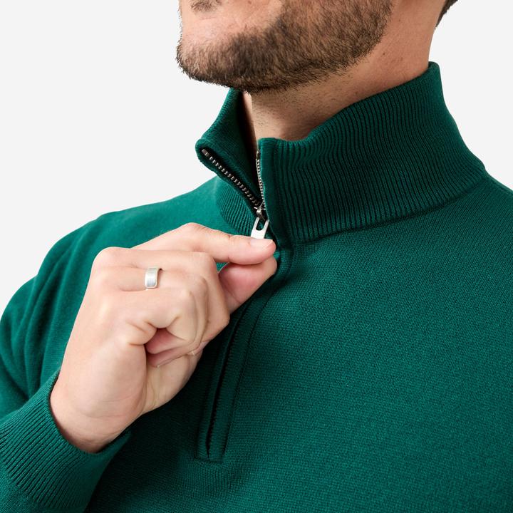 Immagine prodotto Inesis Herren Golfpullover mit Stehkragen und Reissverschluss - MW500 grün (S)