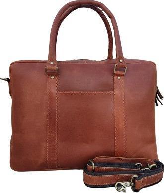 Produktbild Only-Bags.Store Herren Leder Umhängetasche, Aktentasche, Satchel Tablet Ipad Laptop 16" Zoll, Leder College Tasche