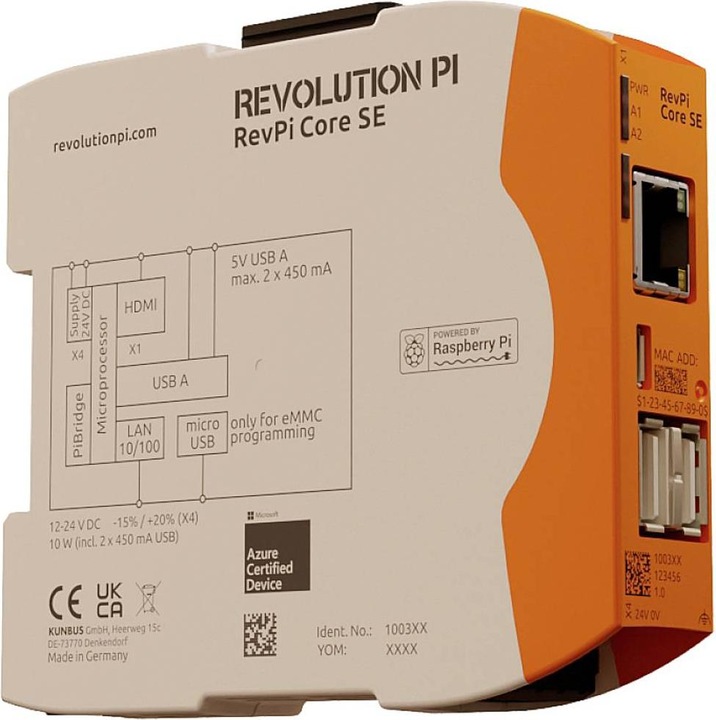 Kunbus RevPi Core SE 32GB PR100367 Module de contrôle PLC 24 V/DC
