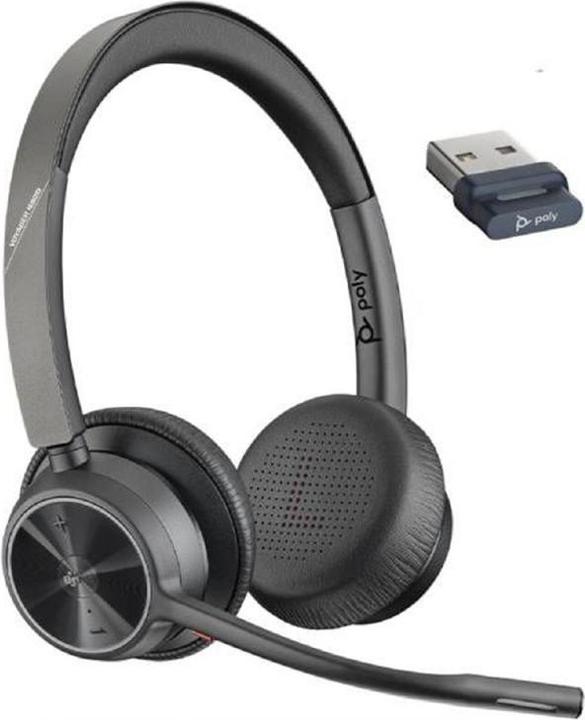 Produktbild Poly Voyager 4320 MS Teams Wireless Headset, Bluetooth, USB-A, +BT700 dongle, Black (Kabellos, USB-A)