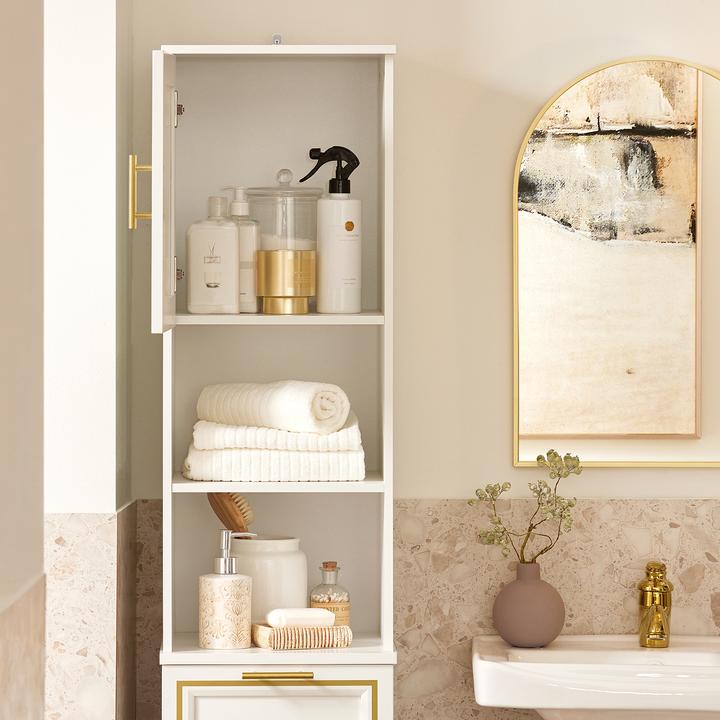 Produktbild SoBuy Hochschrank mit ausklappbarem Wäschesack (33 x 32 x 171 cm)