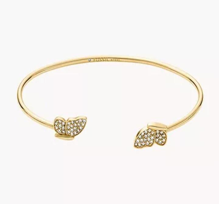Produktbild Fossil Sutton Armreife Pave Butterfly (18 cm, Vergoldeter Edelstahl)