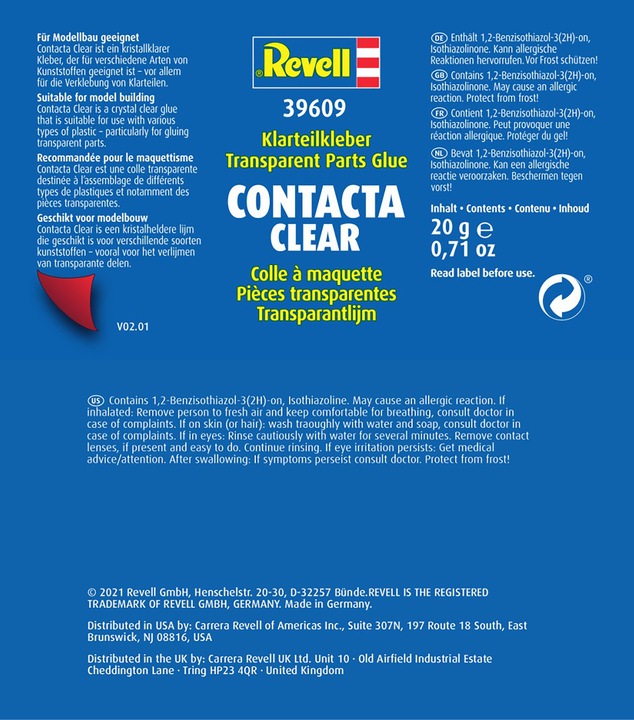 Productafbeelding Revell Contacta Clear 20g (20 g, 13 ml)