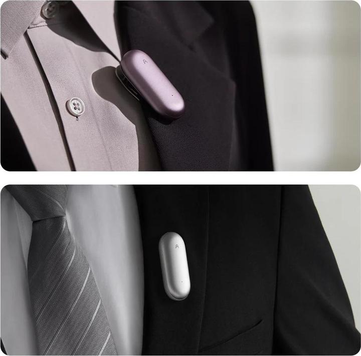 Produktbild Plaud NotePin Clip und Magnethalterung, lila