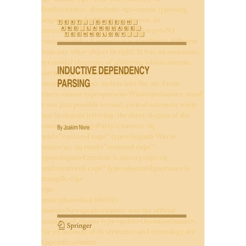 Inductive Dependency Parsing, Fachbücher von Joakim Nivre