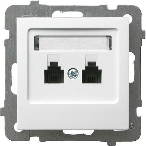 Ospel AS Dual RJ11 weiss GPT-2GR/m/00 (0.03 m), Netzwerkkabel