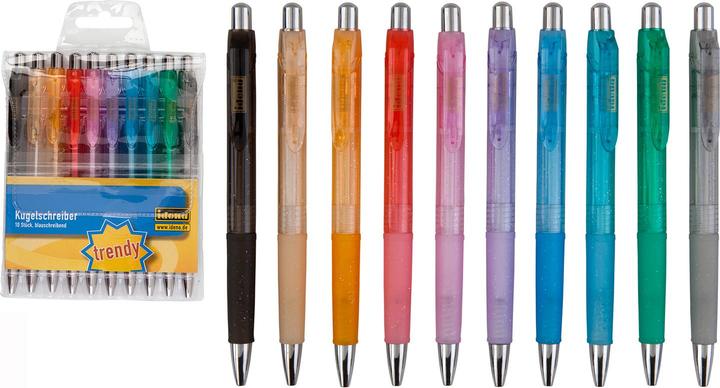 Productafbeelding Idena 500275 - Balpen, 10 stuks, blauwschrijvend (Veelkleurig, 10x)