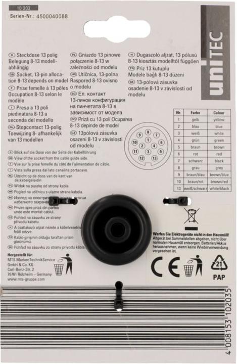 Image du produit Unitec Prise de courant à 13 broches