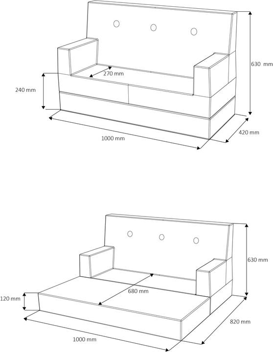 Produktbild ByKlipKlap KK Klappsofa (Kindersofa)