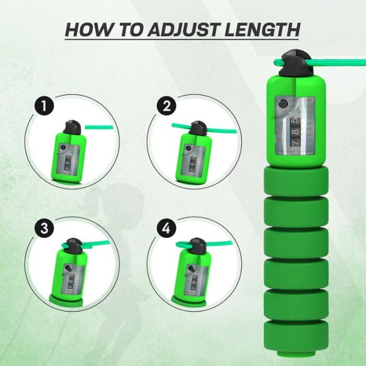 Actual product image Rdx Skipping Rope Kids Plastic Abs Green-10Ft (17583) (310 cm)