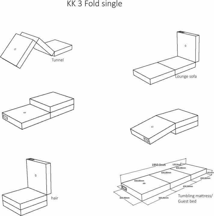 Produktbild ByKlipKlap KK 3 Fold Single (Kindersessel)