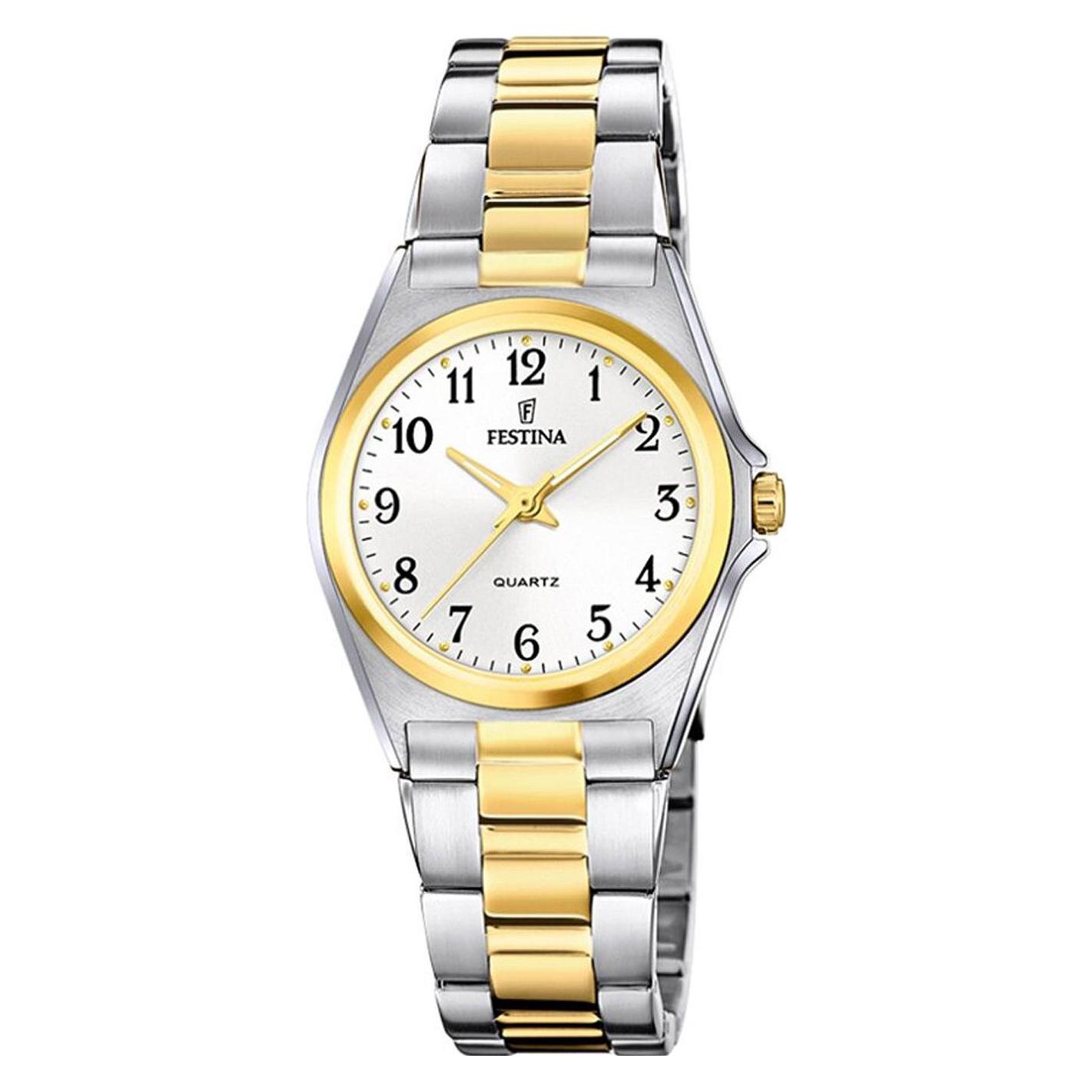 Festina, Armbanduhr, Klassik, Silber, Gold, (Analoguhr, 31 mm)